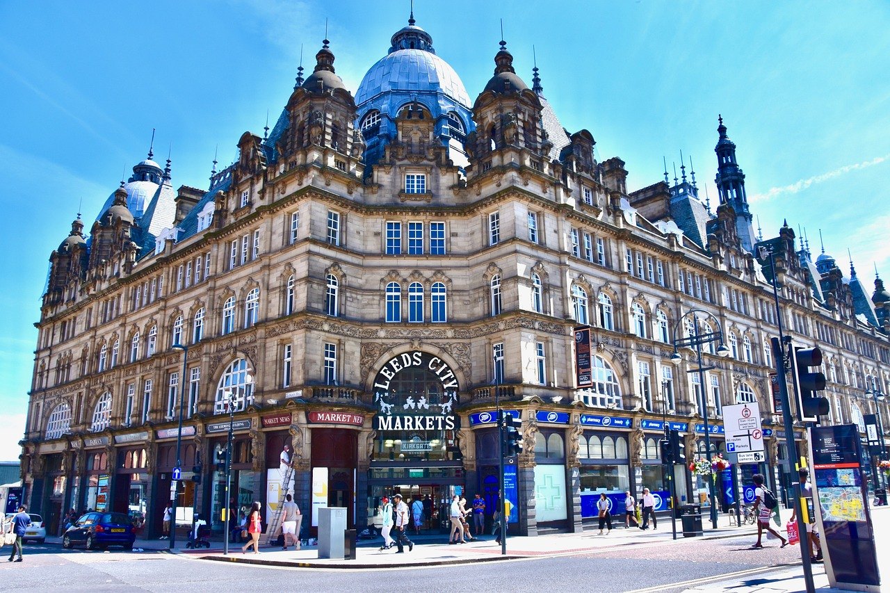 Aerial view of the Leeds skyline